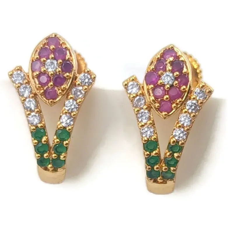 AD stone earring stud