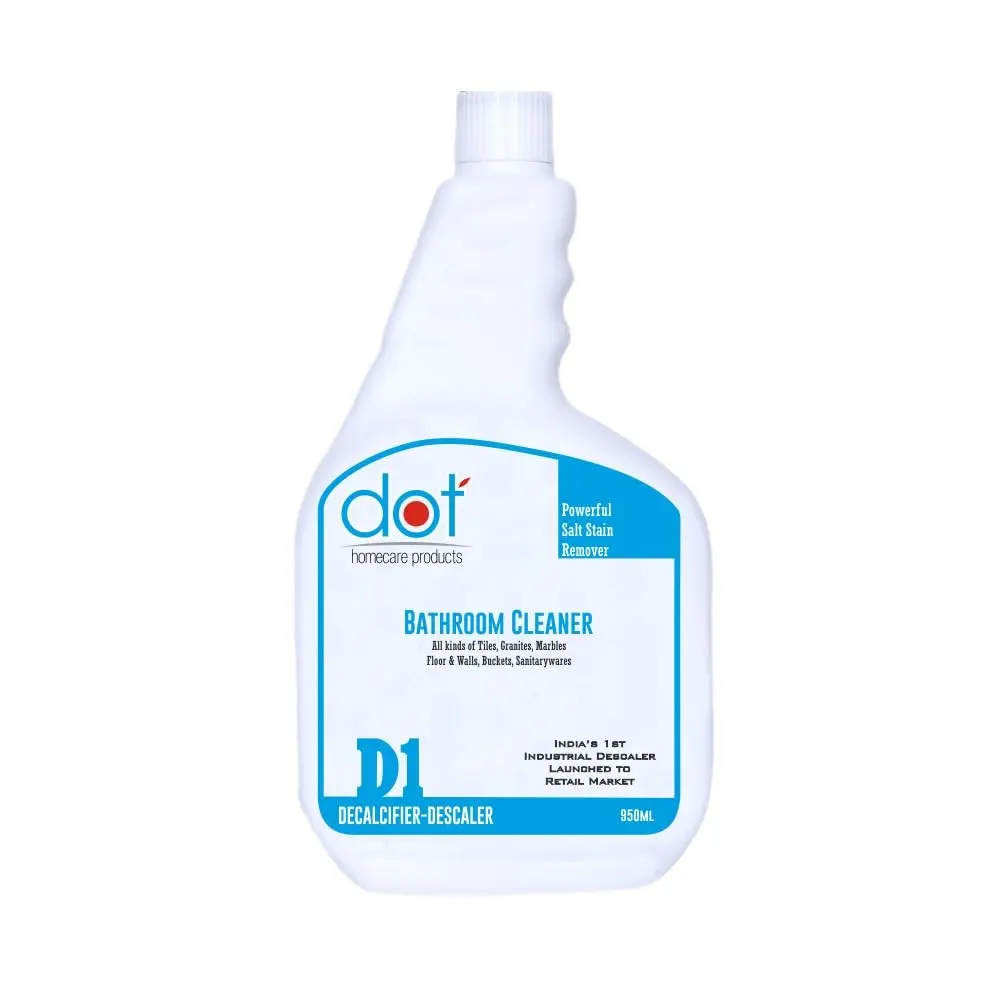 DOT Bathroom Tiles Cleaner Descaler, 500ml, Remove heavy salt stains, hard water marks, lime scale, calcium, soap scum, mold, rust and fungus on Walls, Floors