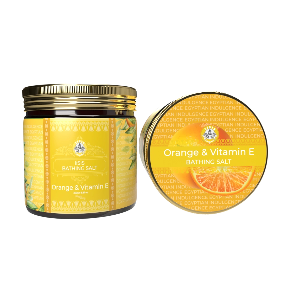 Orange & Vitamin E Bath Salt - Natural Relaxation, Skin Hydration, Lisis Brand