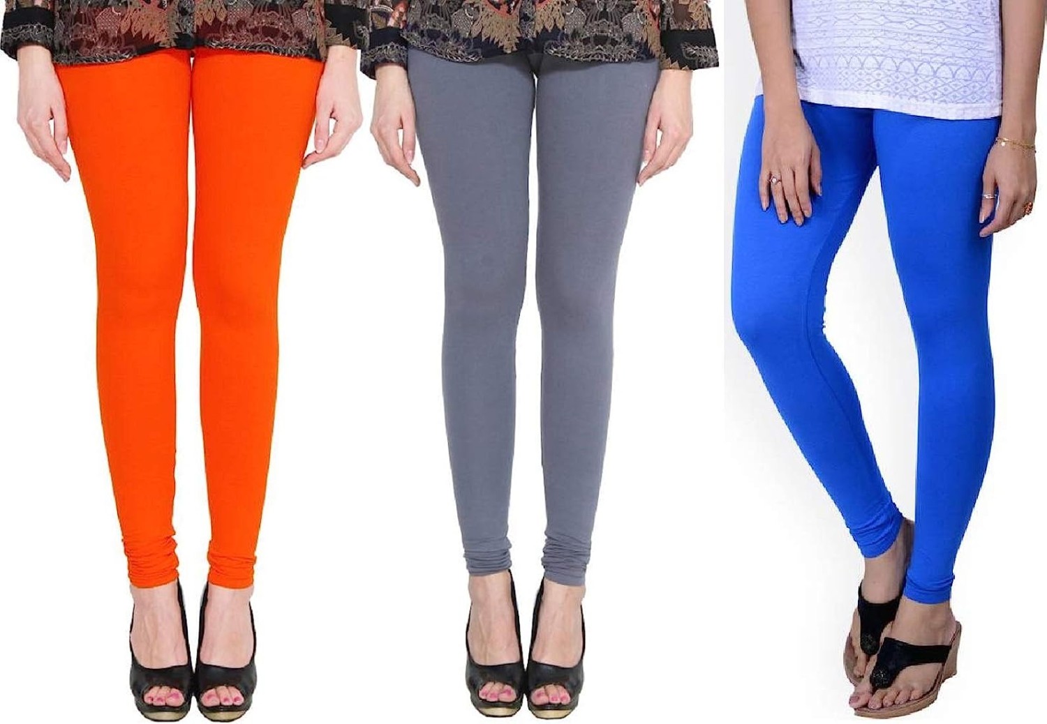 Women Leggings Multi Color Combo Pack 3 | REGULAR Cotton Leggings
