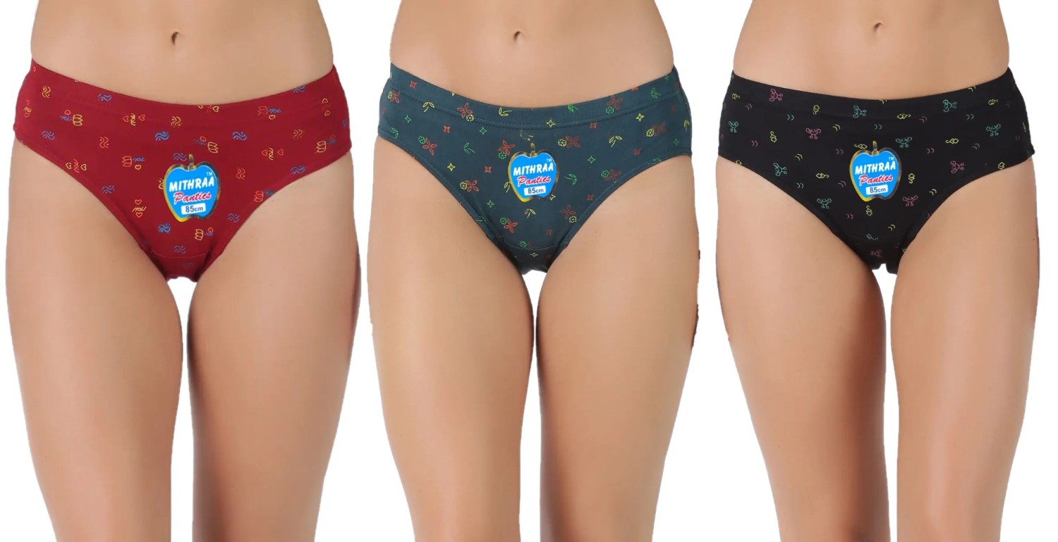 IPL Printed Cotton Panties (Combo Pack of 3) Assorted colors only