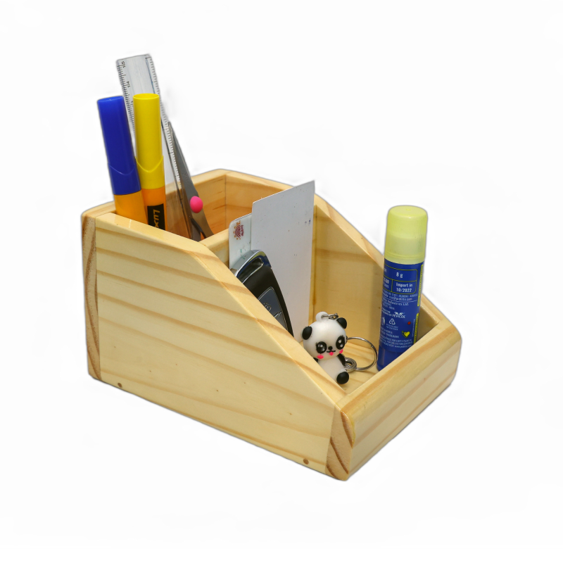 Wooden Table organizer – Desk organizer for Study table/Office– Multipurpose Wooden Table organizer- Mobile & Pen Holder Stand for Home/Office (Décor item) | Slope