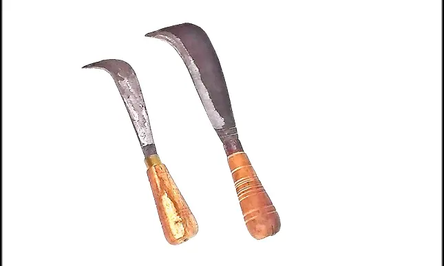 COMBO Handmade Multi Purpose small Size High Tempered Steel Traditional Kitchen Knife  Wooden Handle Kerala Ponnanni Nadan Vettu Kathi (27cm/11inch)&(22CM/9inch)