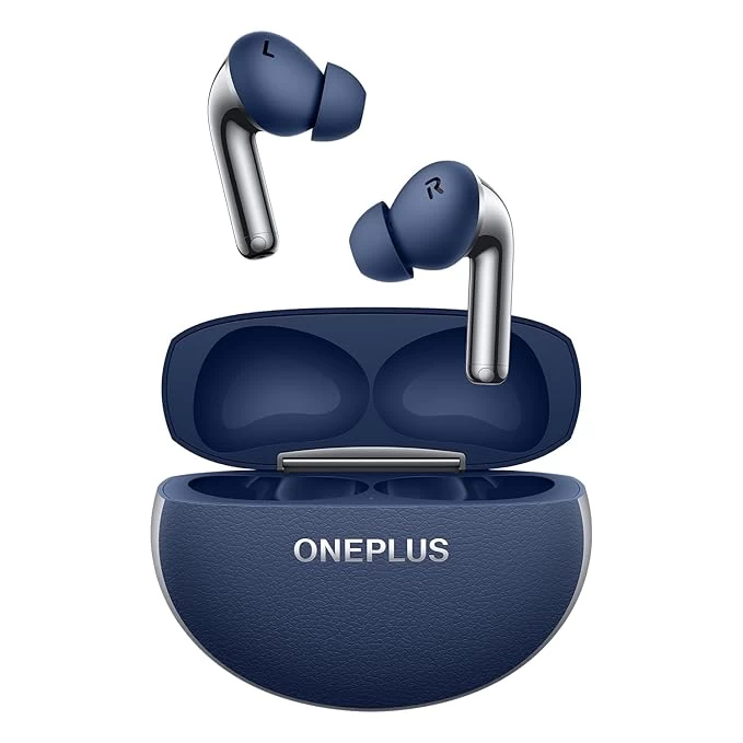 OnePlus Buds Pro 3 Bluetooth TWS in-Ear Buds - Dual Drivers, Dual DACs, Dynaudio EQs, Up to 50dB Adaptive Noise Cancellation, Up to 43Hrs Battery - Sapphire Blue