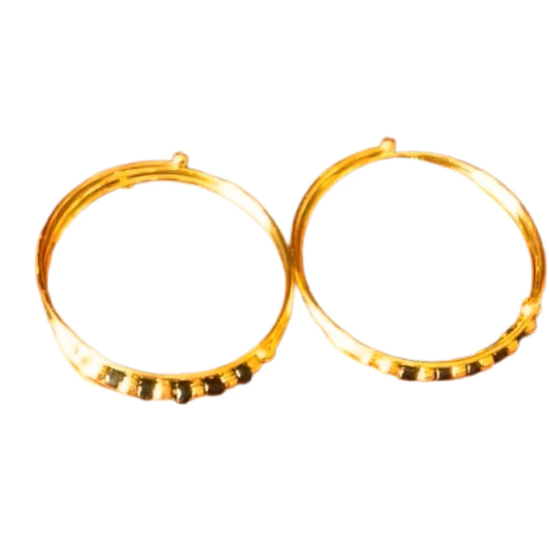 Newborn Baby Gold Plated Bangles | Elegant & Skin-Friendly Jewelry – Pack of 2