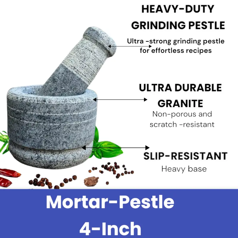 Natural stone grinder for kitchen , silbatta for kitchen "4*4 inches"- Handcrafted for Precision Grinding and Crushing Spices , okhli for kitchen , motor and pastel stone , grinding stone for kitchen