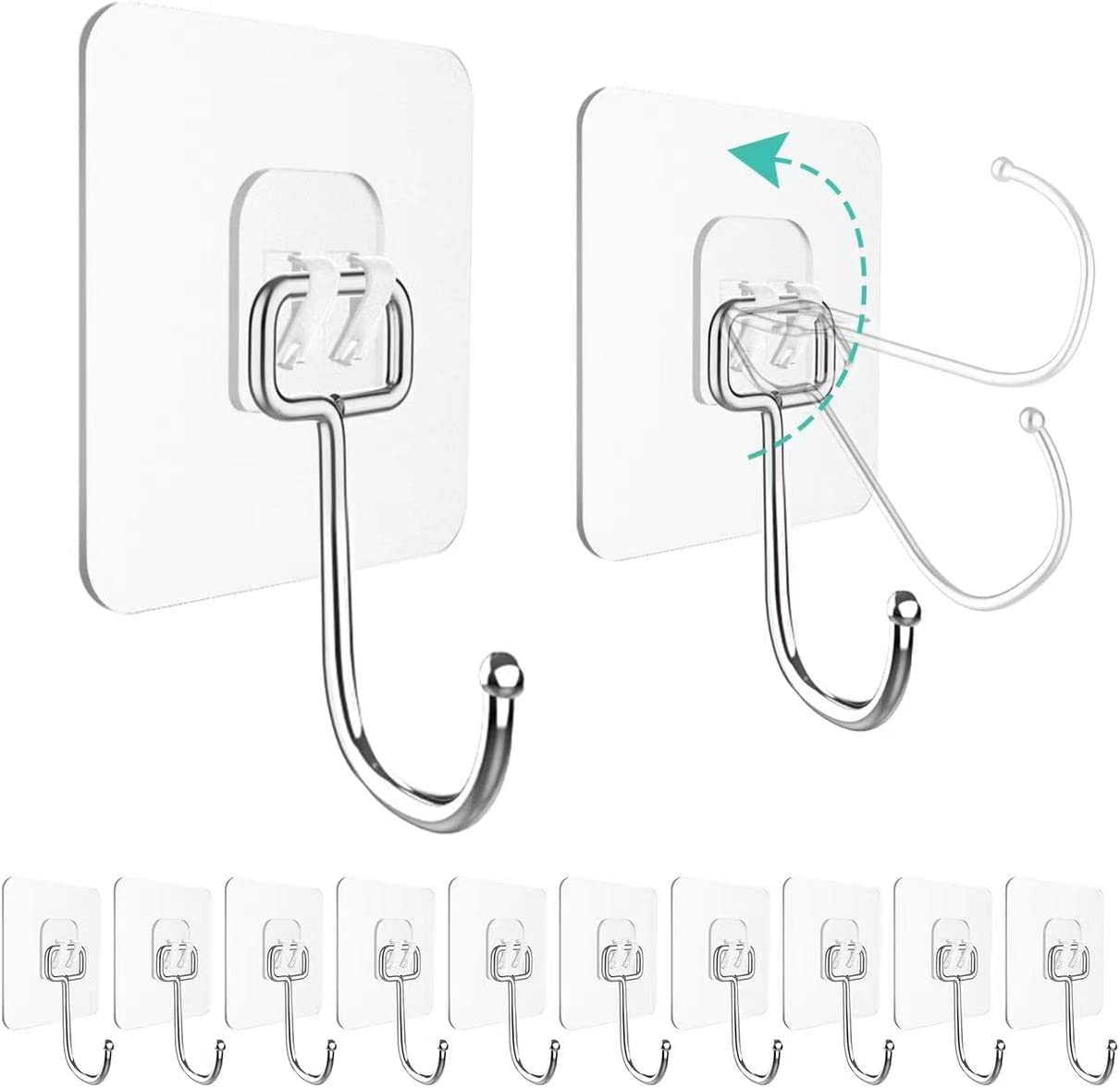 Heavy-Duty Self-Adhesive Wall Hooks - Effortlessly Organize Your Space (5 numbers)