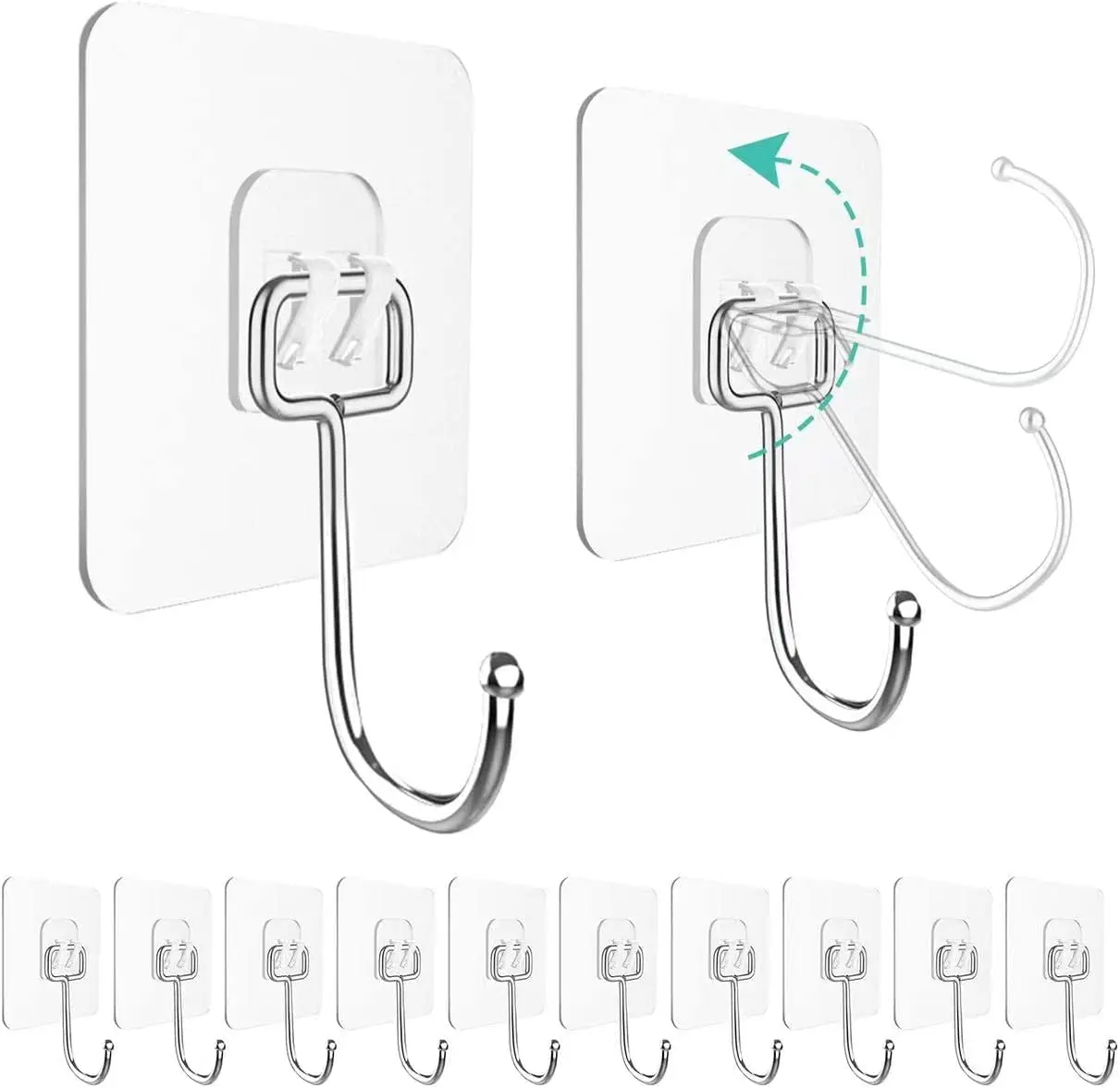 Heavy-Duty Self-Adhesive Wall Hooks - Effortlessly Organize Your Space (5 numbers)