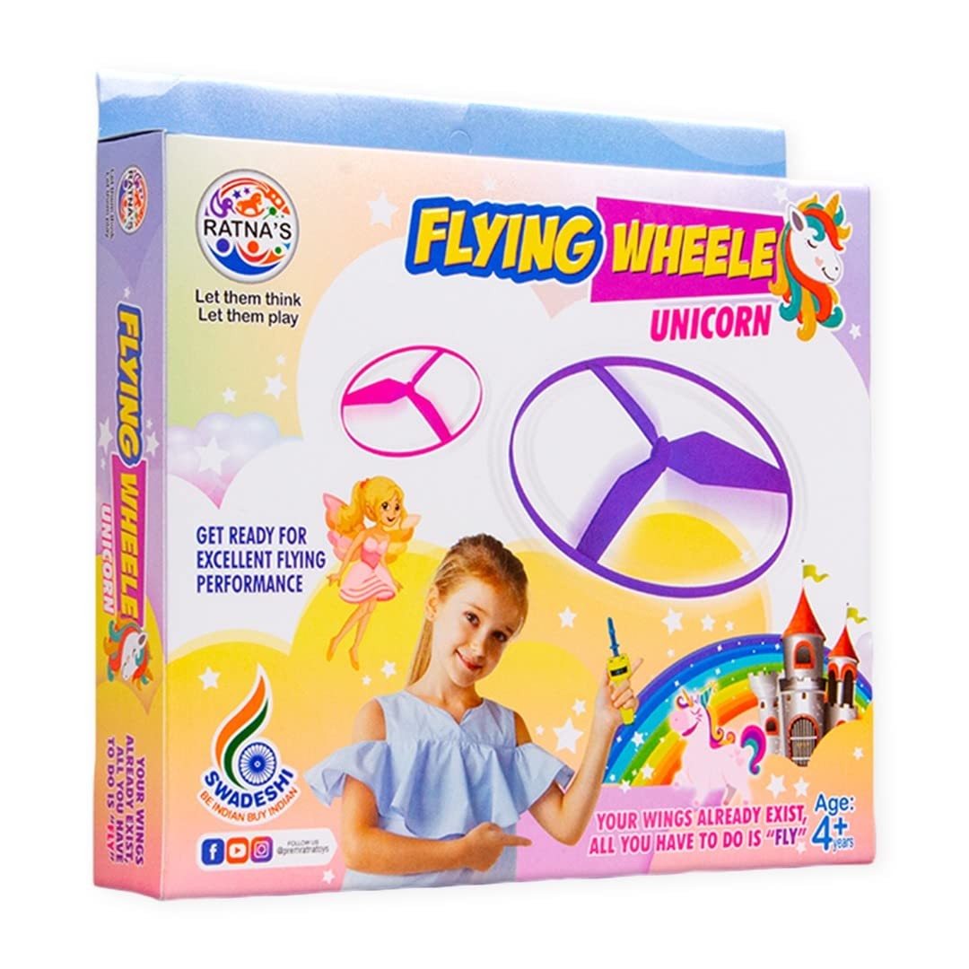 RATNA'S FLYING WHEELE UNICORN 3 IN 1 CAN BE USED AS SPACE ROCKET, SLIDING WALL & SPINNING TOP FOR KIDS…
