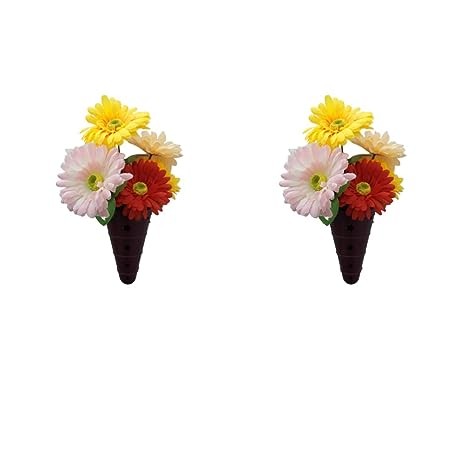 Plastic Wall Hanging Flower Stand Home Decor Item Plastic Flower Stand Pack of 4pc(Without Flowers)
