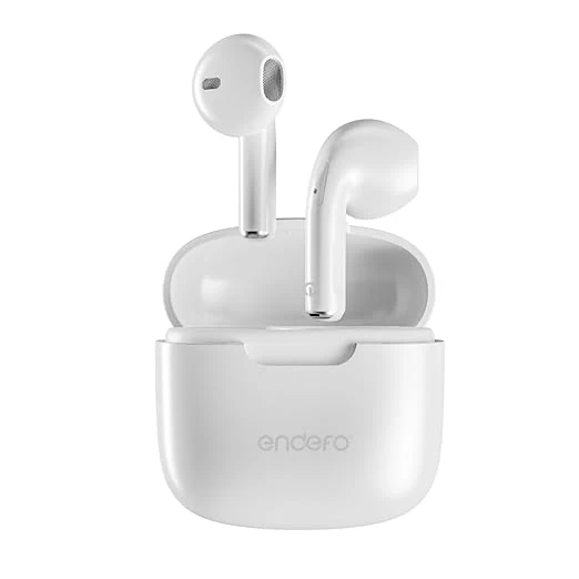 Endefo Enbuds 10 Wireless In-Ear Headphones (White) - Premium Sound Quality, Comfortable Fit, Long Battery Life, Stylish Design, True Wireless Connectivity