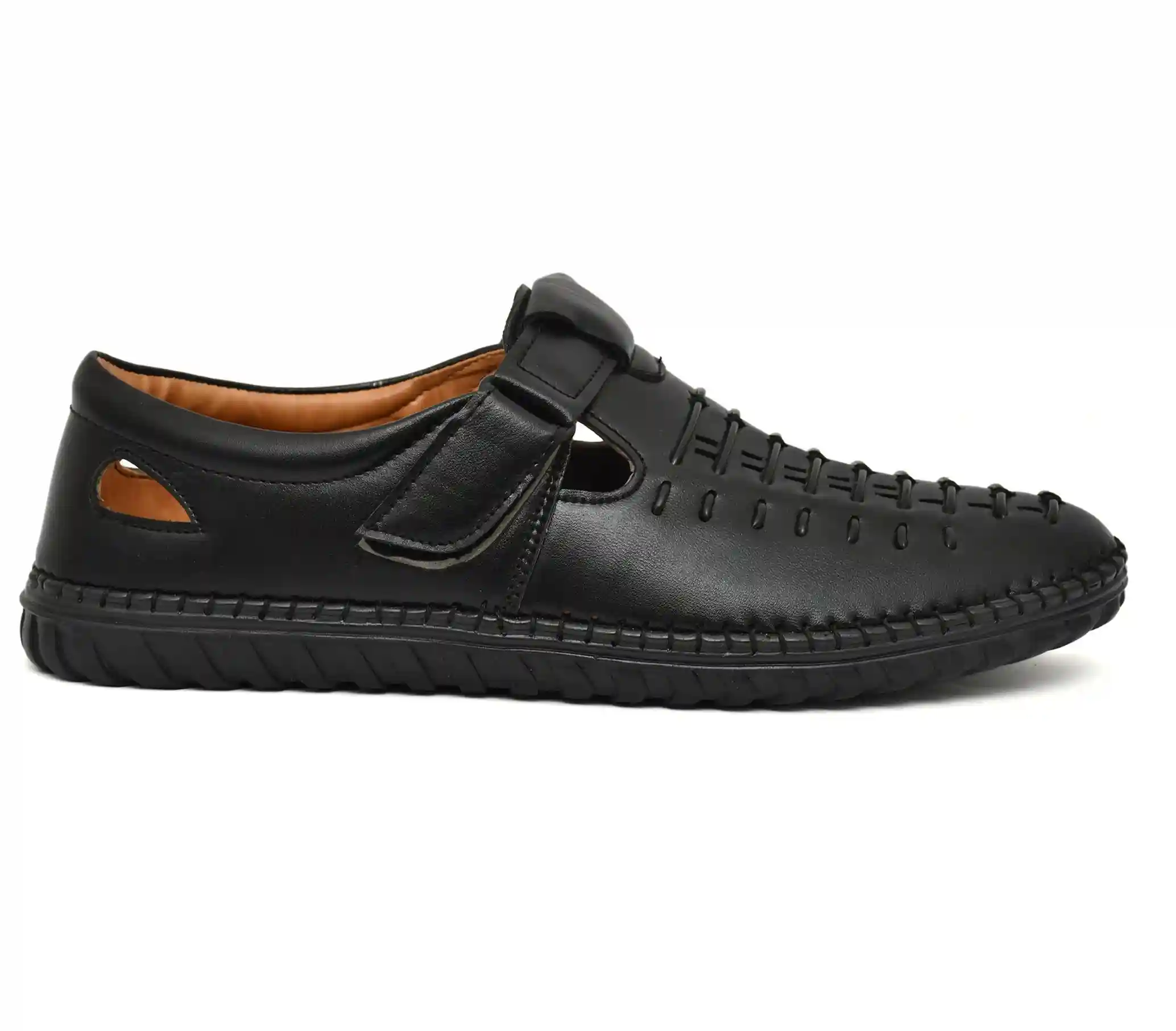 WUGO Latest Fabulous Men Sandals|Roman Sandals/Outdoor Sandal For Men's & Boys-101-Sandal-BLK