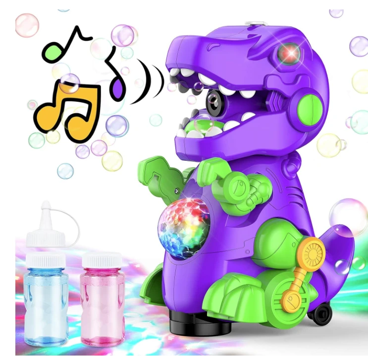 Imaa Toys Dinosaur Bubble Machine for Kids – Automatic Bubble Maker with Music & Lights – Battery Operated Bubble Toy for Toddlers, Boys & Girls (3+ Years) (MULTI COLOUR)