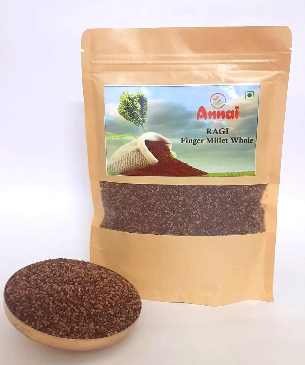 Annai Food Ragi Whole Grain Finger Millet - 500g - Boost Immunity & Energy