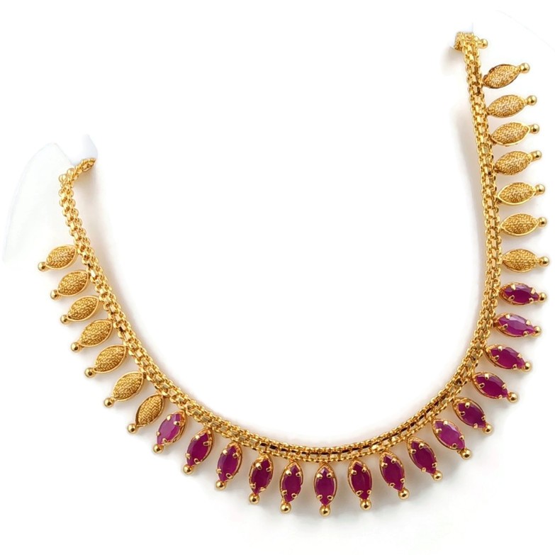 Pink stone necklace for women
