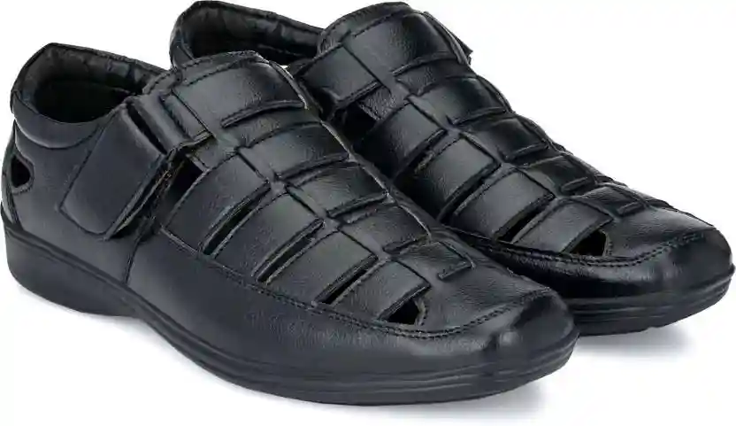 WUGO Latest Fabulous Men Sandals|Roman Sandals/Outdoor Sandal For Men's & Boys-102-Sandal-BLK