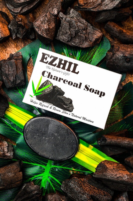Ezhil Organic Charcoal Handmade Soap(75 Gms)