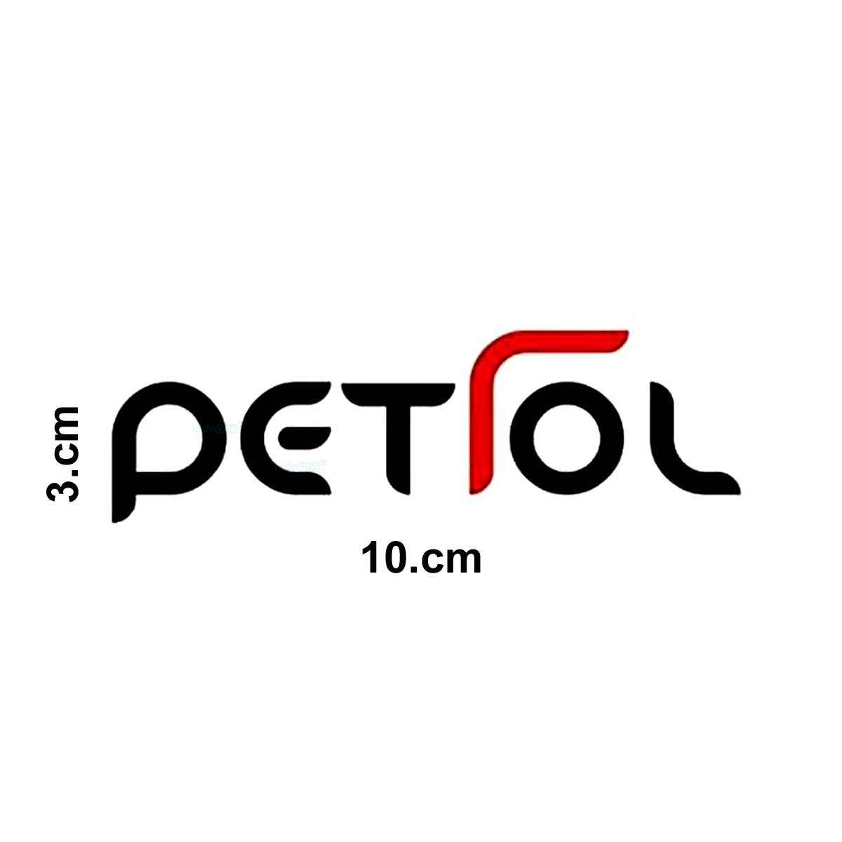 indnone® Logo Petrol Sticker for Car. Car Sticker Stylish Fuel Lid | Red & Black Standard Size
