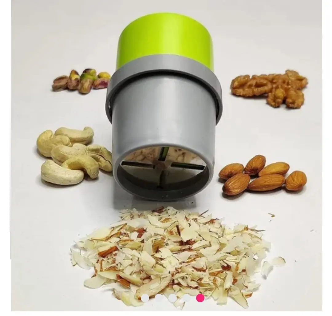 Arembi Dry Fruits Cutter Almond Slicer Easy and Sturdy to Slice Dry fruits Mini-Chopper plastic