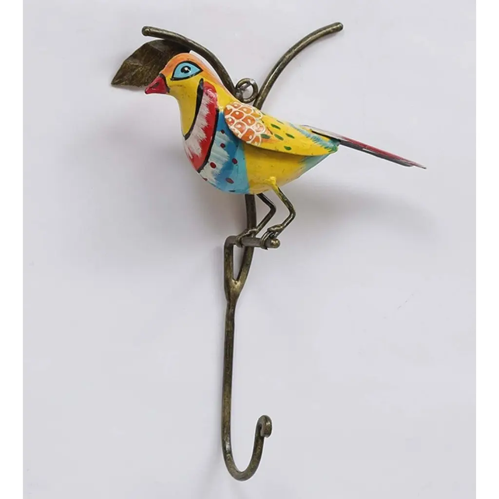 One Bird One Hook Key Holder Key Hanger with Stand Design - Handcrafted and Hand painted