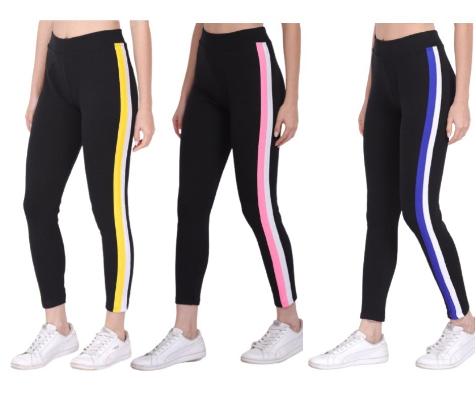 Jegging for women 7cm (yellow/pink/blue)3 pair