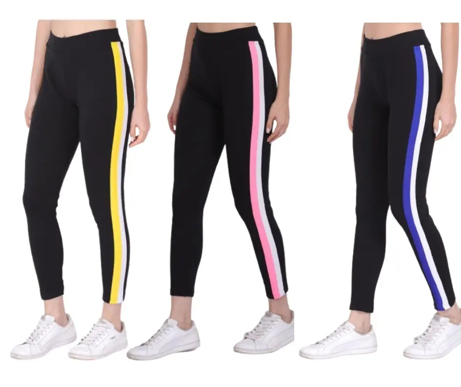 Jegging for women 7cm (yellow/pink/blue)3 pair