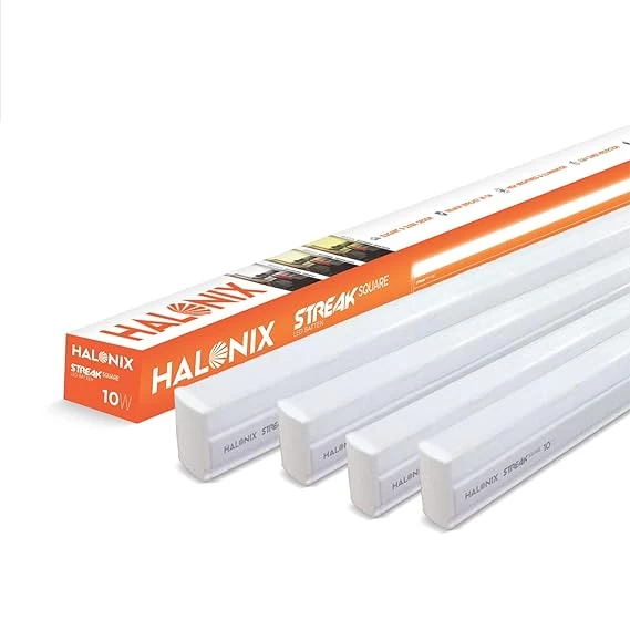 Halonix Streak Square 10w Led Batten (Pack of 4) - Cool White, Square Shape