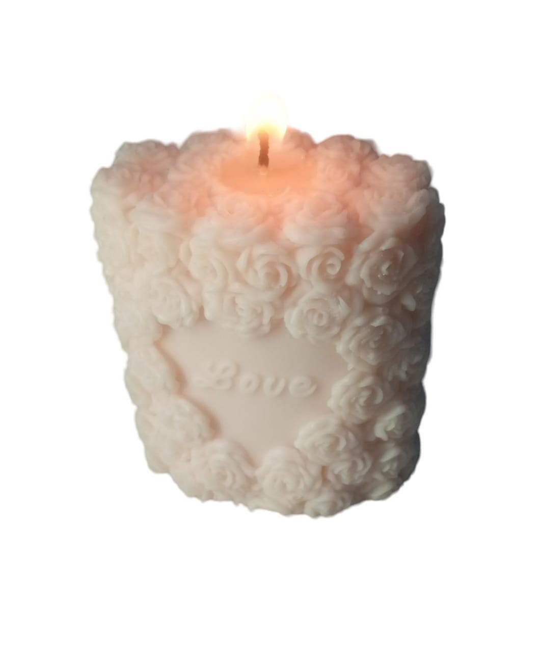 LOVE FLOWER CANDLE | Love in Bloom Candle - 140g Rose Gold Romance | LIGHT ROSE COLOUR