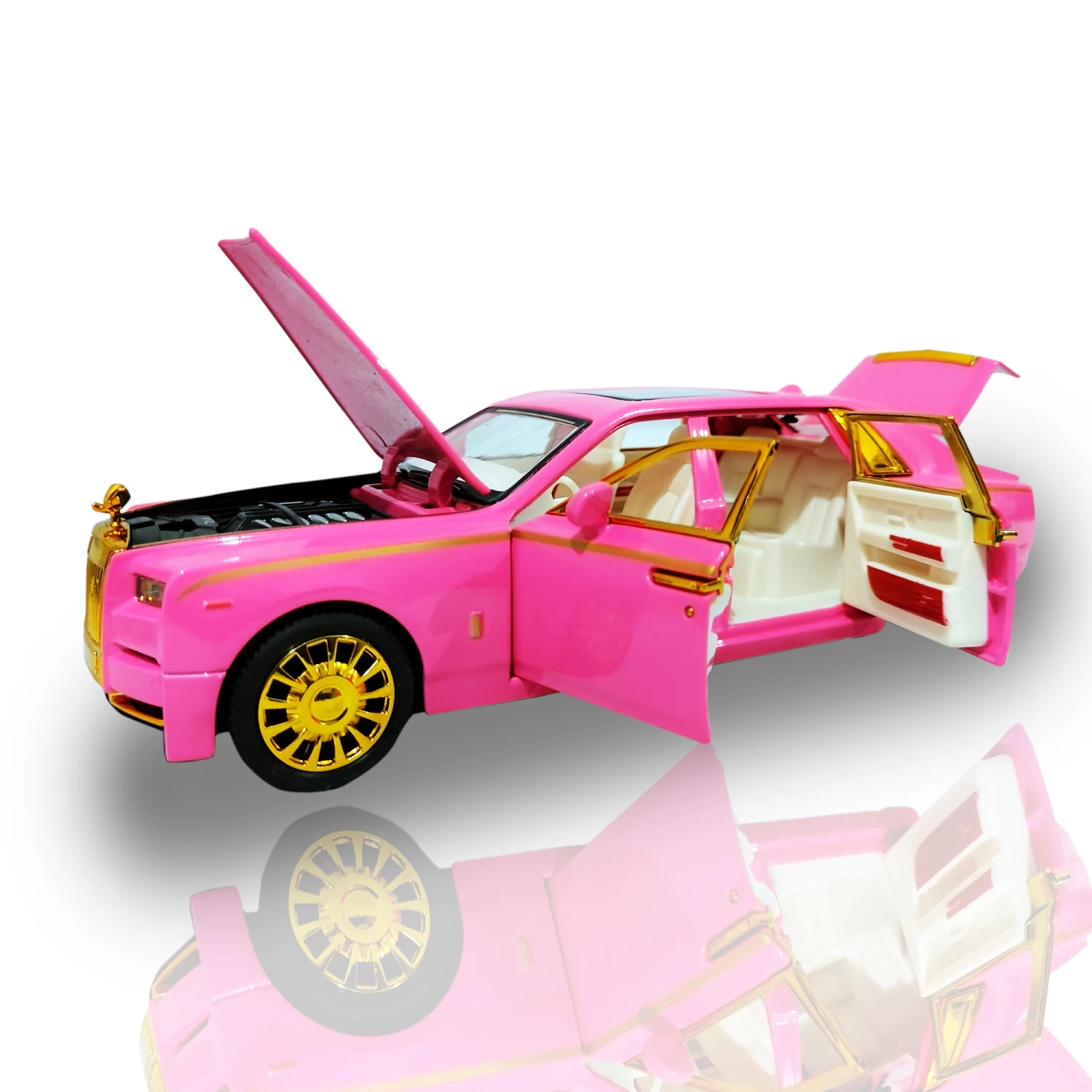 Premium Rolls Royce Car Toy for Kids & Collectors | Realistic Die-Cast Model with Pull-Back Action, Sound & Light Effects 1:24