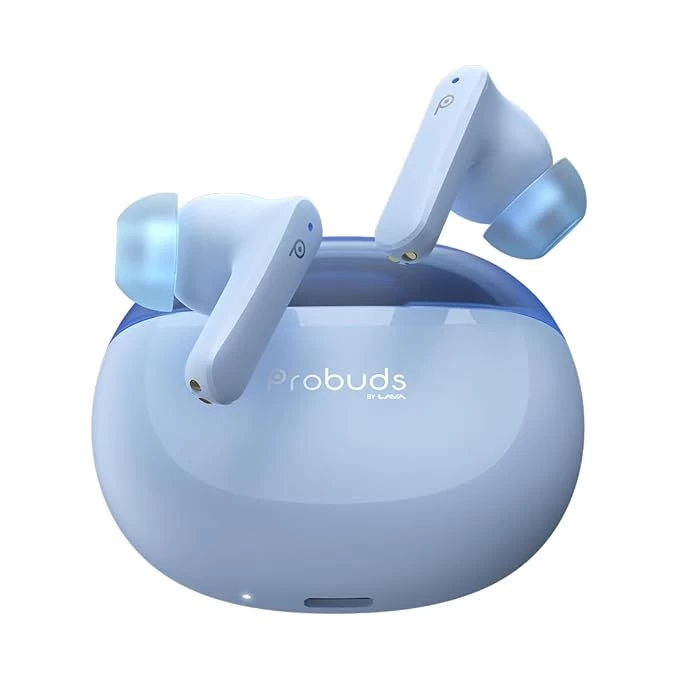 Probuds T31 Wireless Bluetooth Earbud - TWS (with Mic)| 35+ hrs Playtime | ENC | 35ms Low Latency | 10 min Fast Charge | Water Resistant (IPX4 Rated) | 10mm Driver | BT V5.3 (in-Ear, Frost Blue