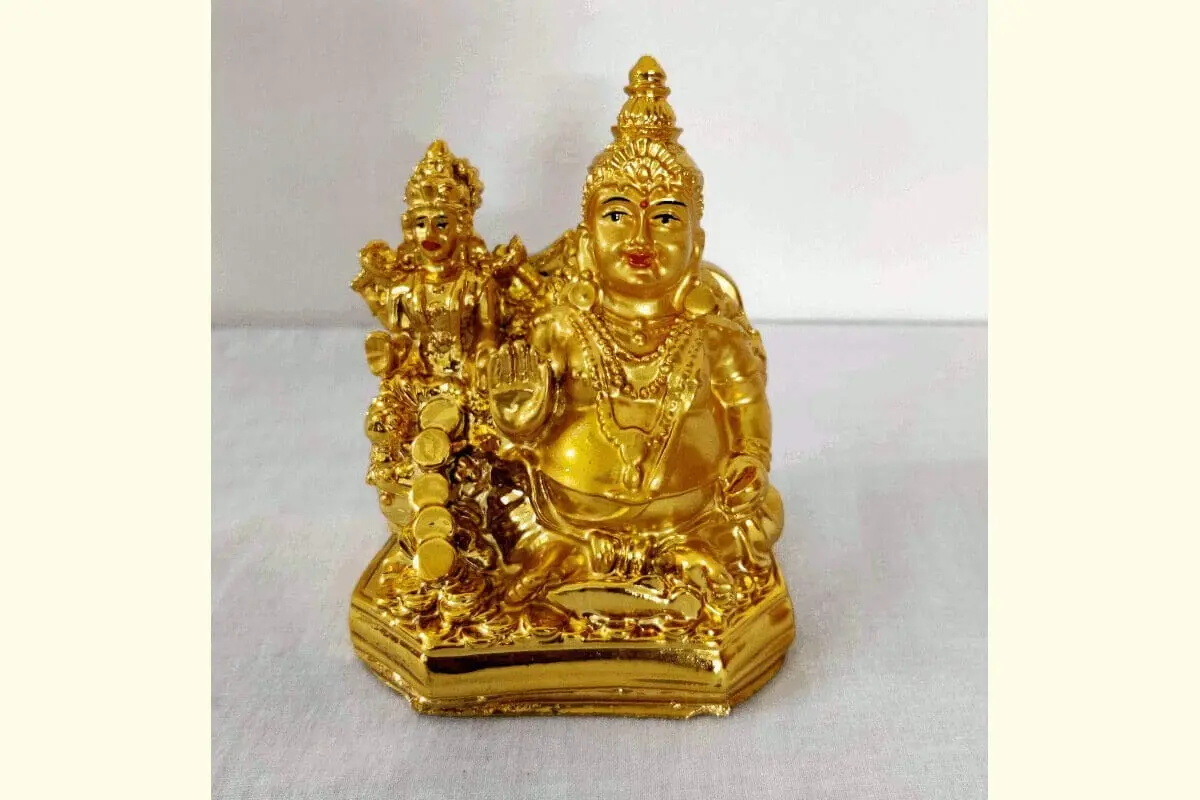 Shri Lakshmi KUBERA Idol/Lakshmi KUBERA POLYRESIN Idol for Profit, Success, Good Luck and Prosperity (8 CM)