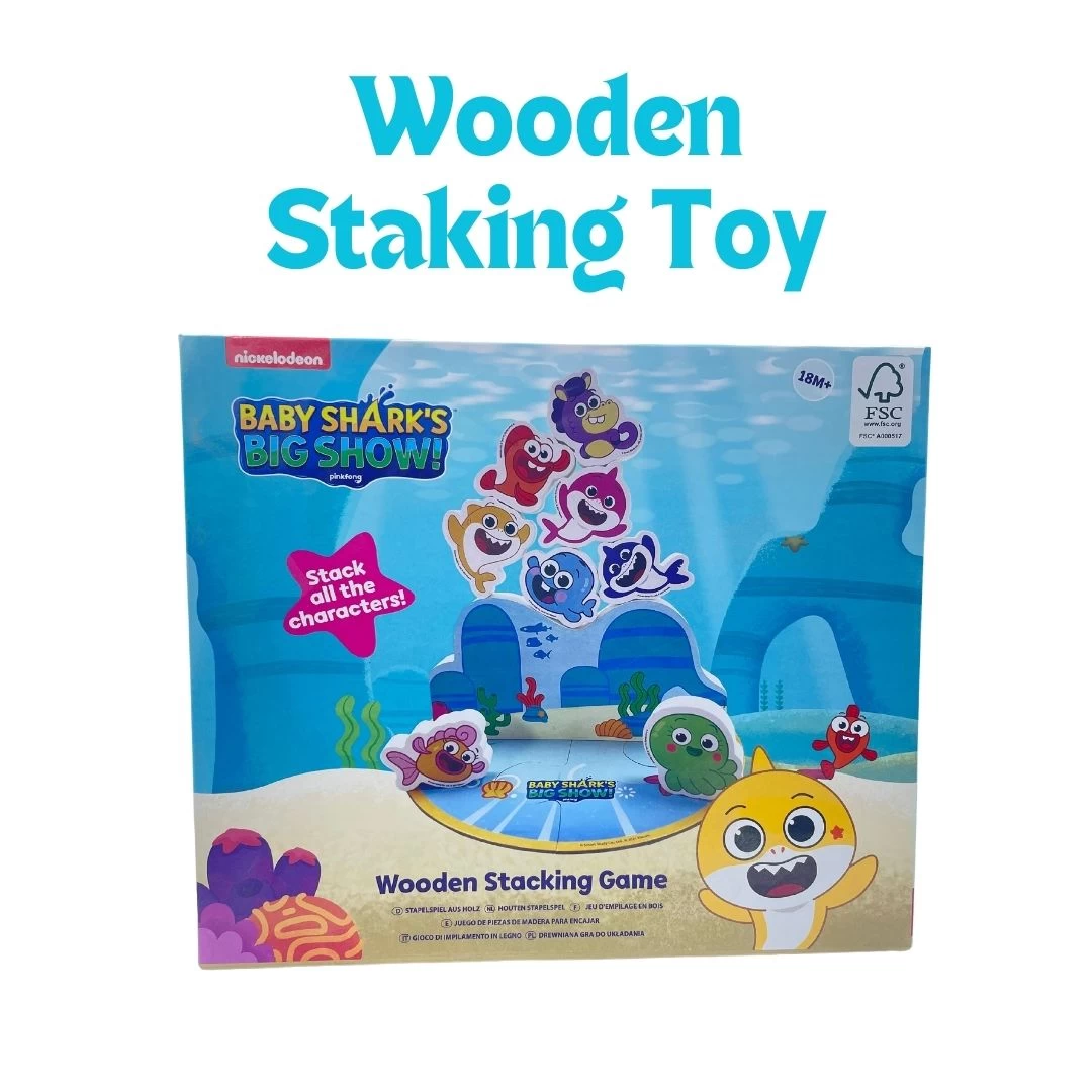 Wooden Stacking Toy for Kids - Educational Toy for Toddlers & Preschoolers  - Perfect for Outdoor and Indoor Play, Ages 2-5