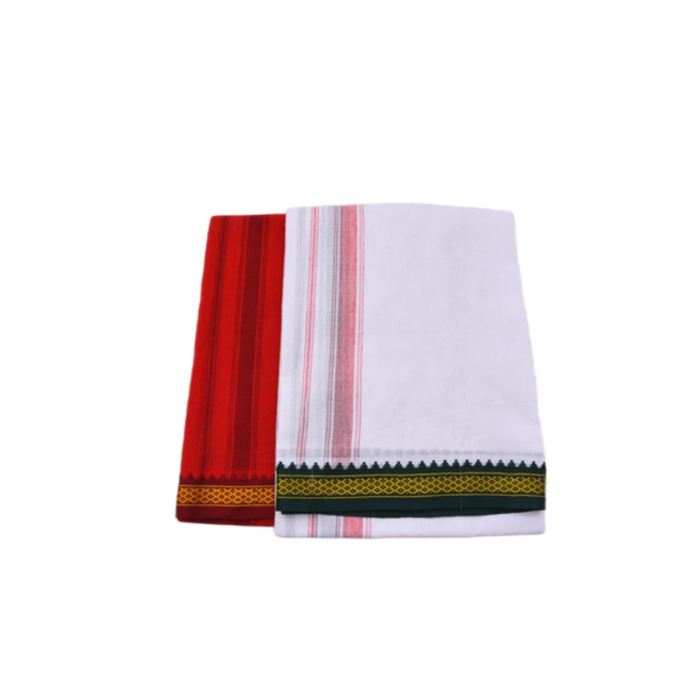 Men's Kaavi Temple Wear Dhotis Cotton/Free Size