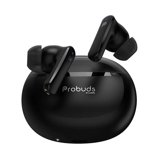 Probuds T31 Wireless Bluetooth Earbud - TWS (with Mic)| 35+ hrs Playtime | ENC | 35ms Low Latency | 10 min Fast Charge | Water Resistant (IPX4 Rated) | 10mm Driver | BT V5.3 (in-Ear, Frost Black)