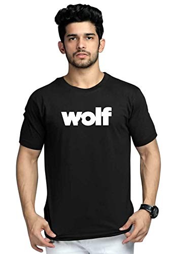 Philodox by attire Wolf | 100% Organic Cotton T Shirt for Men | Bio Washed 180 GSM | Graphic Print Round Neck T Shirt