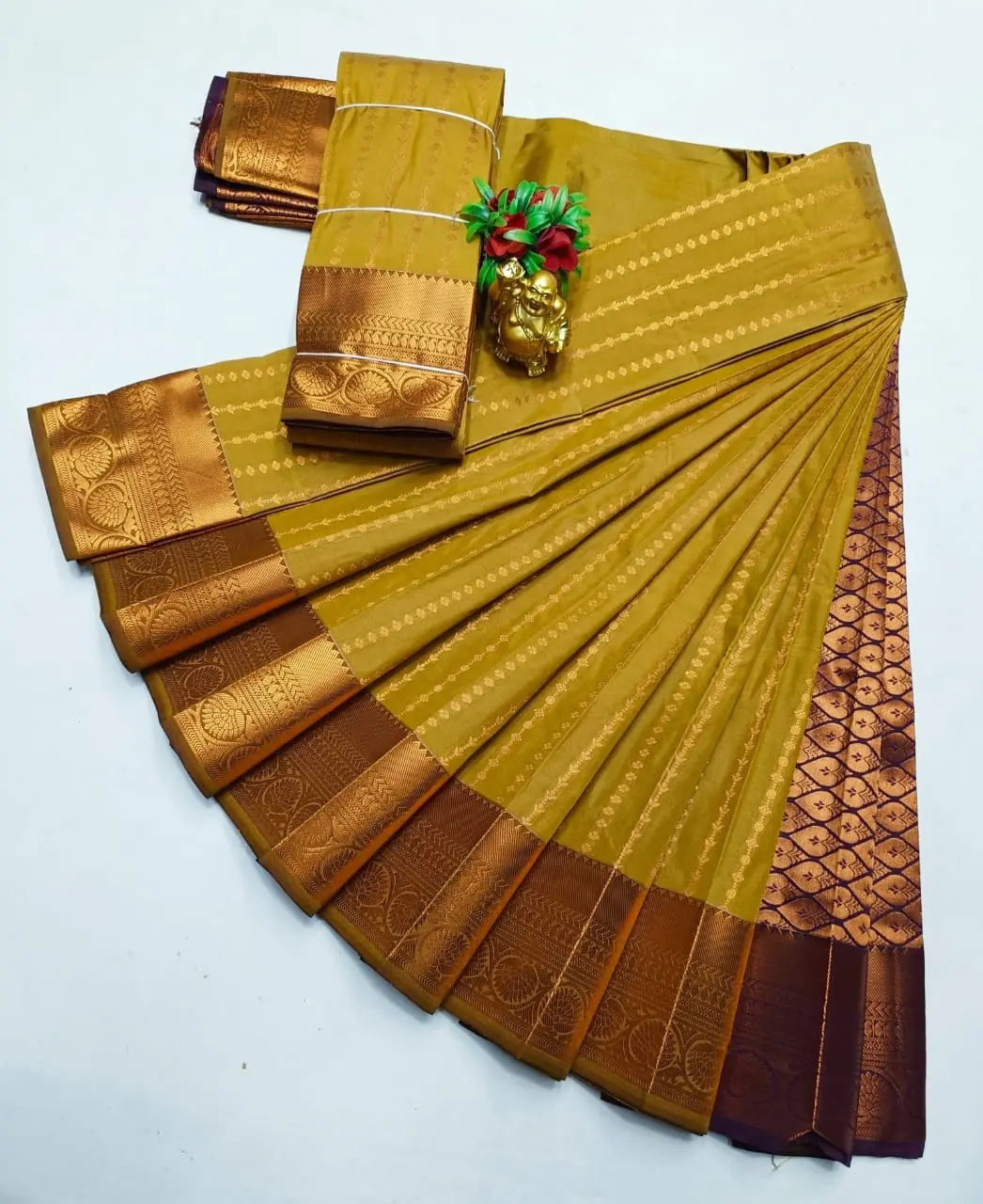 Kanchipuram semi Soft silk model sarees.