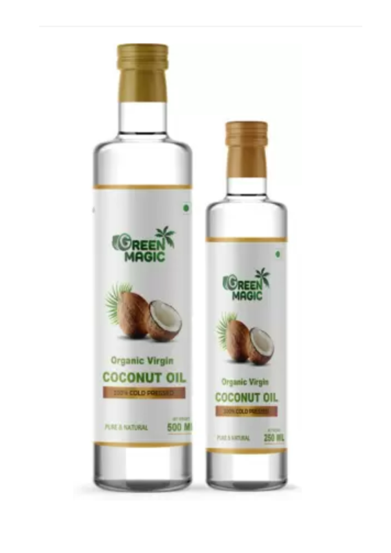 Green Magic Virgin Coconut Oil (250ml+500ml) combo pack