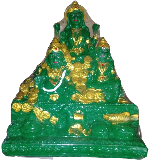 KUBERA Lakshmi / Lakshmi KUBERA Statue Green Big 17CM, Resin