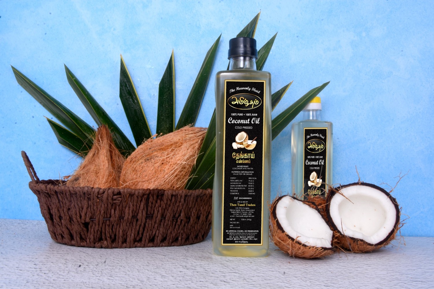 Then Tamil - Cold pressed coconut oil  Chemical Free Made from Handpicked sulfur free Coconut