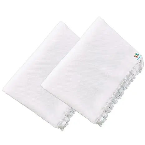 Fassify® 100% Cotton Premium White Bath Towel for Men, Women & Kids | 400GSM | Ultra Soft| Super Absorbent| Light Weight| Quick Dry| Thin & Durable| Pack of 2Pcs. White(30x60INCH)