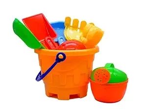 Beach Play Set for Kids / Sand Play Set with Bucket, Shovels & Molds / Beach Toys for Toddlers / Toddler Gardening playset / Beach Toys Gift Basket / Digging kit for Kids (Small)