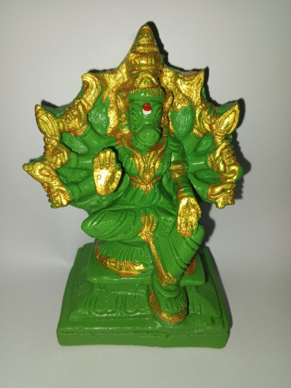 Goddess VARAHI/VARAHI Amman/Lord VARAHI Devi Idols - POLYRESIN Idols Green Colour 11 CM Height