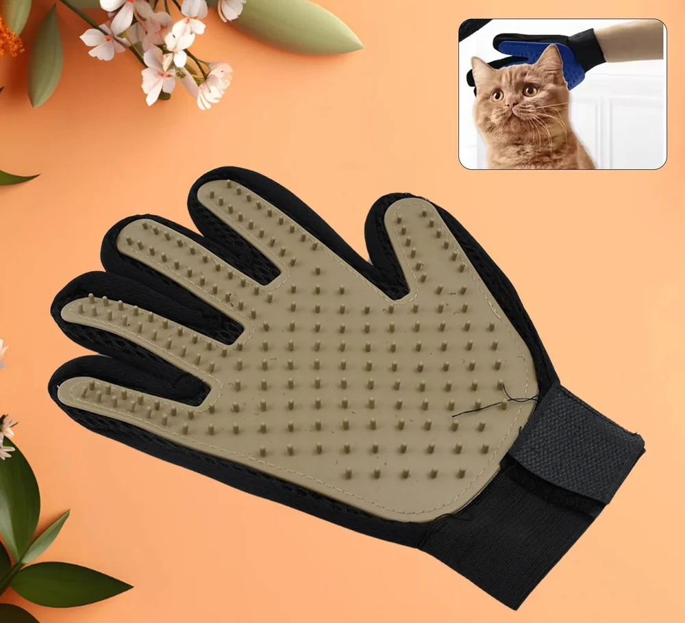 Dark Brown True Touch Gloves, Gloves Bathing Tool (1 Pc)