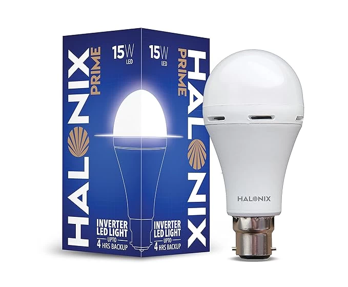 Halonix 15 Watt B22 Led White Rechargeable Emergency Light Inverter Bulb, Pack of 1