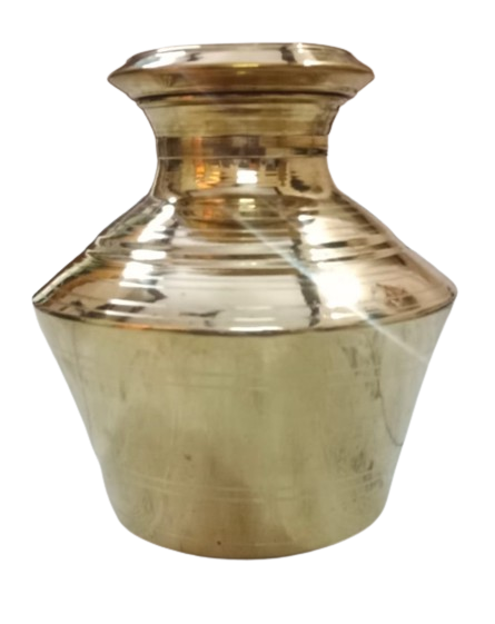 Pure Brass Theertha Kudam/Ceremonies Pooja Kalash/Handi/Brass Ghada Capacity(3 Litre, 1250 gm)