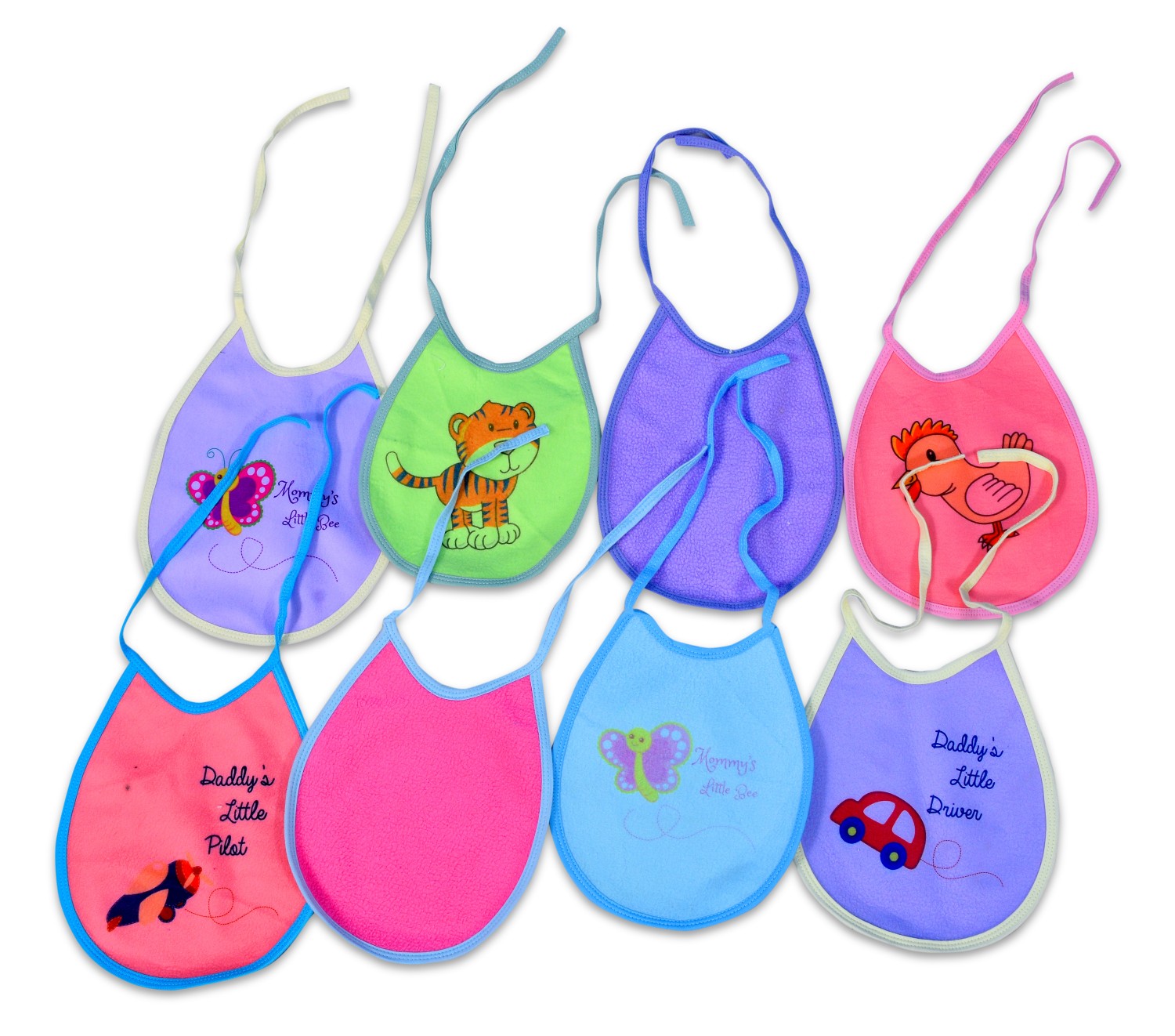 Soft cotton baby bibs• Premium-quality bibs for infants• Machine ...