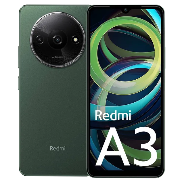 Redmi A3 Smartphone (Olive Green, 6GB RAM + 128GB Storage) - High Performance, Ample Storage, Sleek Design, Budget-Friendly