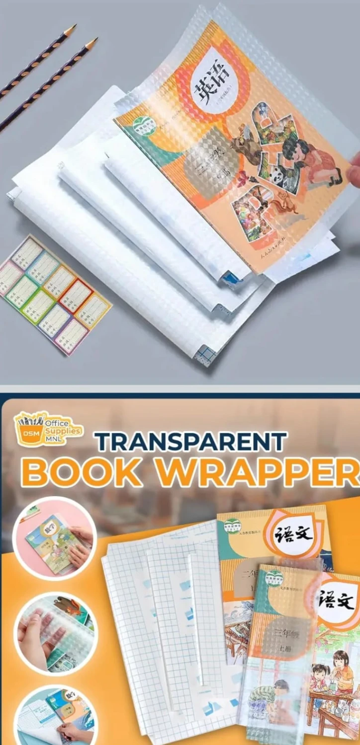 Smash E-STORE Self adhesive book Cover  A4 size pack of 10 with free labels