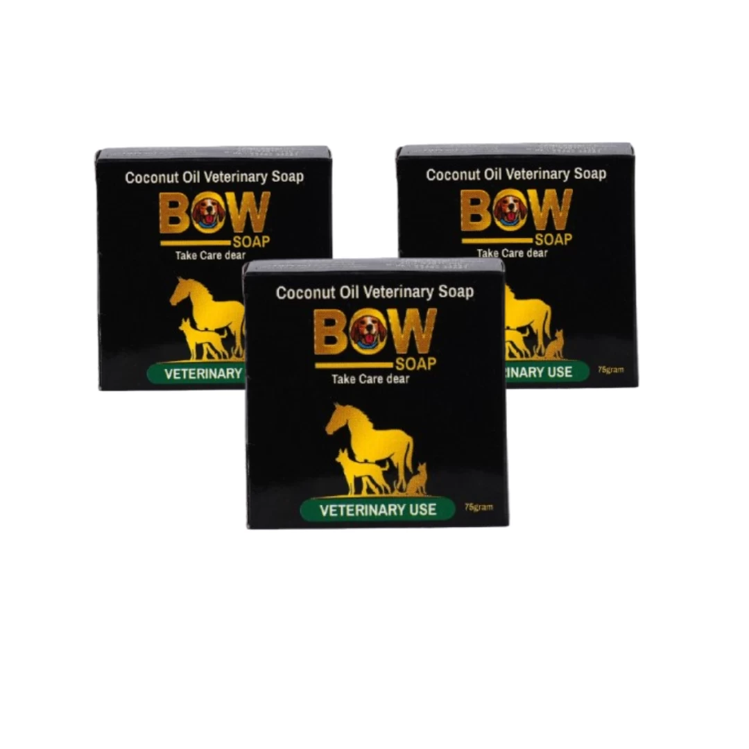 BOW SOAP | Natural Herbal Cleanser & Fur Brightening Antibacterial Dog Soap | Pack of 3