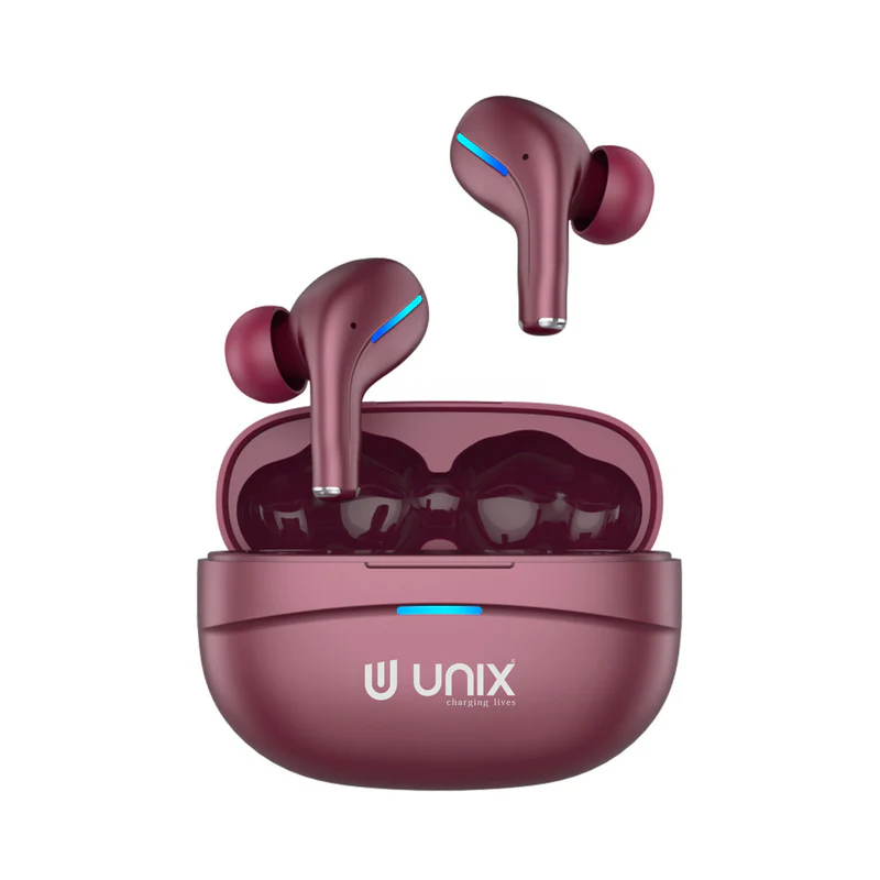 Unix UX-800 Best Wireless Earbuds Purple - Long Battery Life and Fast Pairing